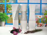 新品陶瓷花瓶 简约现代时尚创意 客厅落地花瓶摆件干花花器60CM