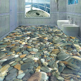 个性地板砖 卫生间海底世界3D鹅卵石地砖3D效果酒店主题地板砖
