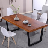 实木餐厅桌子餐桌椅子组合6人长方形饭桌