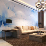 3d电视背景墙无缝大型壁画无纺布墙纸壁纸壁画中式客厅蓝色蝴蝶花