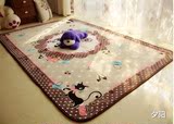 出口日本原单床边儿童小公主地毯卧室儿童房地垫宝宝游戏毯