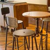 c美式靠背吧台椅酒吧椅吧台高脚椅咖啡厅高脚凳子设计师餐桌椅