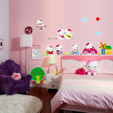 Kitty凯蒂猫 幼儿园教室儿童房卧室床头装饰可爱贴纸客厅沙发墙贴