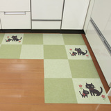 日本进口厨房防滑地垫 不吸水客厅地垫 餐厅地毯 爬行垫床边脚垫