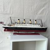 实木轮船模型 泰坦尼克号 手工仿真木制帆船家居装饰摆件世界名船