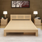 包邮实木床1.8米松木床1.5米双人床2人单人床儿童床成人1米木板床