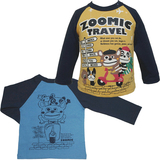 15年秋季款 出口日本原单 ZOOMIC 纯棉 长袖T恤