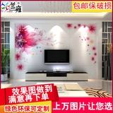 微晶石瓷砖背景墙艺术彩精雕刻3d客厅电视机沙发中式欧现代简约