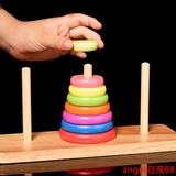 木制汉诺塔(河内塔问题)小学数学、奥数教具 儿童益智玩具叠叠乐