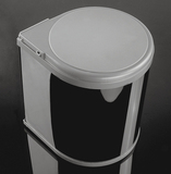 VASE不锈钢橱柜垃圾桶 柜内旋开式垃圾桶 水槽柜隐藏嵌入式垃圾桶