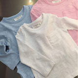 代购韩国进口童装 婴儿宝宝春秋长袖打底衫男女儿童百搭T恤衫