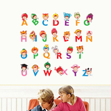 26英文字母卡通贴纸墙贴儿童房宝宝贴画幼儿园墙壁装饰墙画墙纸