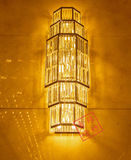 现货酒店大厅水晶壁灯大型售楼部长形创意壁灯定制过道壁灯691