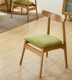 北欧创意实木餐椅简约现代橡木家用椅子布艺咖啡椅日式小户型包邮