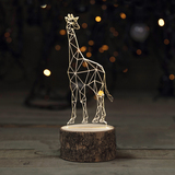 北欧 宜家实木创意小鹿灯 北欧简约动物台灯创意台灯生日礼物台灯
