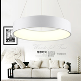 现代简约LED环形吊灯 圆形亚克力个性创意书房餐厅卧室样板房灯具