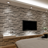 仿砖砖块3D立体砖纹墙纸服装店壁纸文化砖电视墙背景简约卧室客厅