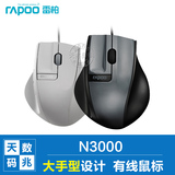 【礼包】Rapoo/雷柏 N3000USB有线台式机电脑笔记本办公游戏鼠标