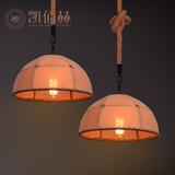 凯佰赫美式乡村餐厅麻绳吊灯loft复古工业酒吧西餐厅咖啡厅麻布灯