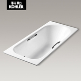 科勒浴缸 K-941T-0 索尚1.5米铸铁嵌入式浴缸/扶手 普通浴缸