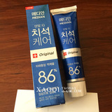 韩国正品 爱茉莉麦迪安86%美白牙膏120g强效去黄渍去牙结石 蓝色