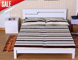 包邮新款简约现代单人床双人床松木实木1.5米1.8米2米单双18定做