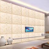欧式花纹格子墙纸大型3D电视背景墙壁纸客厅卧室吊顶无缝墙布壁画