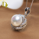 【鼎珍珠宝】正品天然淡水珍珠吊坠925纯银珍珠项链送妈妈送女友