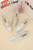 EOS2014新款单鞋女 欧洲站平底尖头系带女鞋 韩版时尚甜美休闲鞋