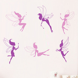 天使翅膀小精灵儿童房卡通女孩客厅卧室床头创意贴画可移除墙贴纸