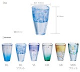 日本代购の日本制津轻玻璃杯珍藏版炫彩烧酒杯清酒杯水杯