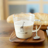 哈墨动物系列 创意ZAKKA可爱耐热玻璃杯子透明带盖勺牛奶果汁水杯