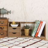 单层宜家简易办公书架桌上实木小书架学生置物木质架环保收纳架子