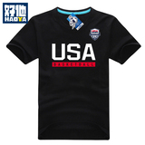 2016美国篮球梦之队usa球迷纪念短袖t恤杜兰特球星欧文运动汗衫