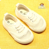布鞋透气板鞋宝宝球鞋75夏季儿童小白鞋男童女童白色帆布鞋小童网