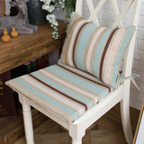 美式乡村复古做旧餐椅垫坐垫凳子垫椅子垫海绵垫 可定制可拆洗