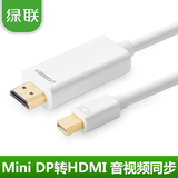 绿联Mini displayport to HDMI雷电mini dp转hdmi转接线Mac连电视