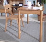 书桌 实木书桌 日式简约白橡木电脑桌子 100%纯实木 原木色 1.2米
