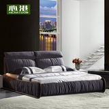 心港 布艺床可拆洗1.8米软包床简约现代布床双人床965卧室家具