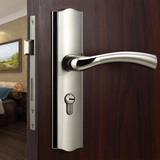门锁室内卧室房门锁办公室上自反提功能执压把手锁具实木不锈钢锁