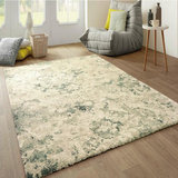 比利时进口抽象地毯 现代简约混纺客厅卧室 长毛加厚柔软地毯瑞拉