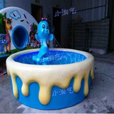 厂家直销蓝色圆形海豚钓鱼池/儿童乐园娱乐设备/ 儿童场地捞鱼池