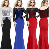 vestidos women fashion colors Lace fishtail party dresses