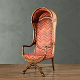实木太空椅欧美式餐椅单人沙发椅书房椅创意蛋壳椅高背休闲椅定制