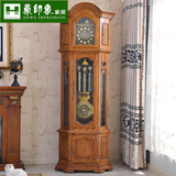 欧式古典机械落地钟表实木美式座钟客厅摆钟复古时尚奢华德国进口