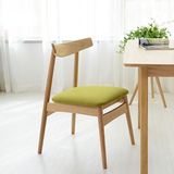 北欧餐椅创意家具 实木餐椅现代简约 日式韩式PU皮软包餐椅休闲椅