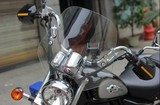圆灯悅酷GZ150-A改装挡风玻璃天剑王风挡加厚耐磨PC摩托车挡风罩