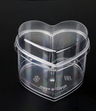 心形慕斯杯 果冻布丁提拉米苏蛋糕杯透明PS食品级塑料杯带盖送勺