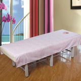 美容院防水防油床单带洞 美容床罩spa按摩专用床单批发