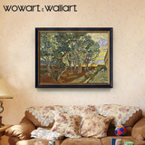 Wowart 美式油画客厅装饰画风景沙发背景墙壁画玄关横版挂画有框